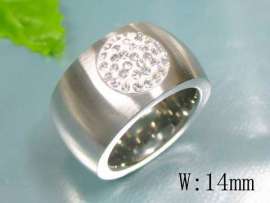 Stainless Steel Stone&Crystal Ring