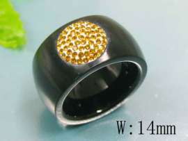 Stainless Steel Stone&Crystal Ring