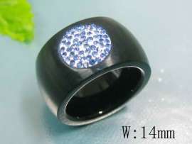 Stainless Steel Stone&Crystal Ring