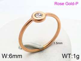 Stainless Steel Stone&Crystal Ring