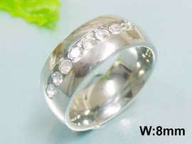 Stainless Steel Stone&Crystal Ring