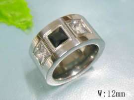 Stainless Steel Stone&Crystal Ring