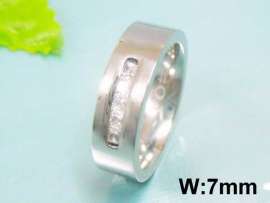 Stainless Steel Stone&Crystal Ring