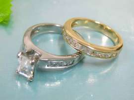 Stainless Steel Stone&Crystal Ring