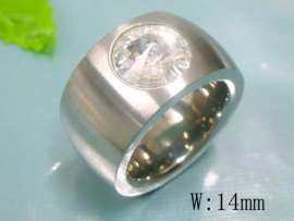 Stainless Steel Stone&Crystal Ring