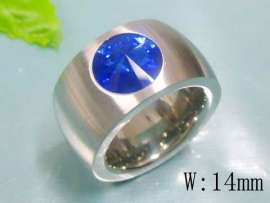 Stainless Steel Stone&Crystal Ring