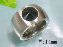 Stainless Steel Stone&Crystal Ring