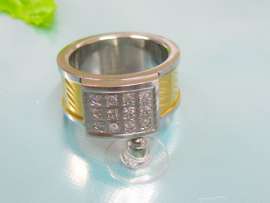 Stainless Steel Stone&Crystal Ring
