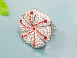 Stainless Steel Stone&Crystal Ring