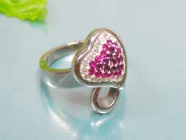 Stainless Steel Stone&Crystal Ring