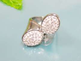 Stainless Steel Stone&Crystal Ring