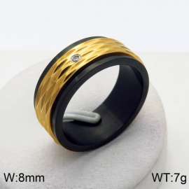 Stainless Steel Stone&Crystal Ring