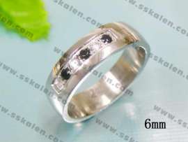 Stainless Steel Stone&Crystal Ring