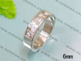 Stainless Steel Stone&Crystal Ring