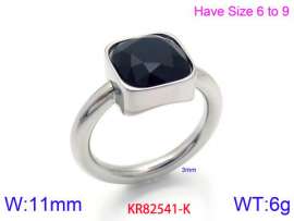 Stainless Steel Stone&Crystal Ring