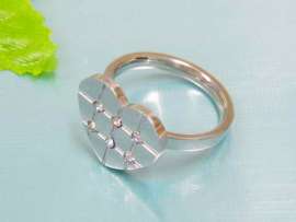 Stainless Steel Stone&Crystal Ring