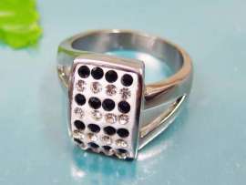Stainless Steel Stone Ring
