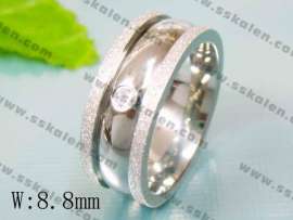 Stainless Steel Stone Ring