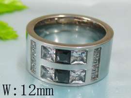 Stainless Steel Stone Ring
