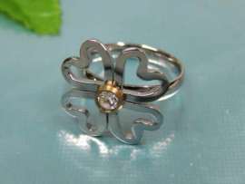 Stainless Steel Stone Ring