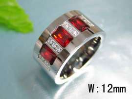 Stainless Steel Stone Ring