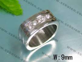 Stainless Steel Stone Ring