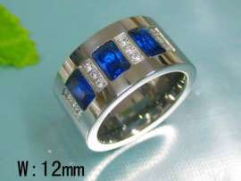 Stainless Steel Stone Ring