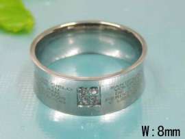 Stainless Steel Stone Ring