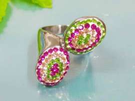 Stainless Steel Stone Ring