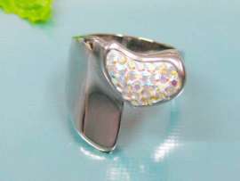 Stainless Steel Stone Ring
