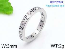 Stainless Steel Stone&Crystal Ring