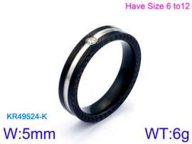 Stainless Steel Stone&Crystal Ring