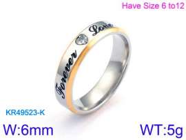 Stainless Steel Stone&Crystal Ring