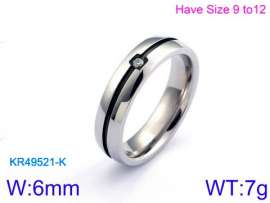 Stainless Steel Stone&Crystal Ring