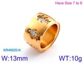 Stainless Steel Stone&Crystal Ring