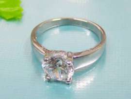 Stainless Steel Stone Ring