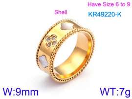 Stainless Steel Stone&Crystal Ring