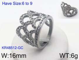 Stainless Steel Stone&Crystal Ring