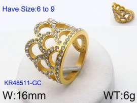 Stainless Steel Stone&Crystal Ring