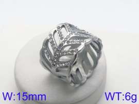 Stainless Steel Stone&Crystal Ring