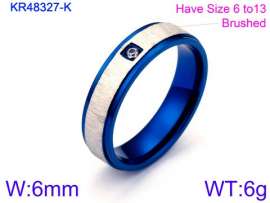 Stainless Steel Stone&Crystal Ring