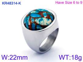 Stainless Steel Stone&Crystal Ring