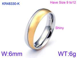 Stainless Steel Gold-plating Ring