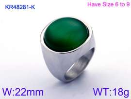 Stainless Steel Stone&Crystal Ring