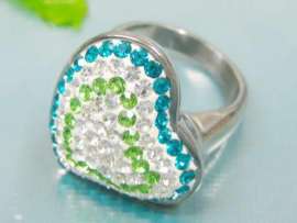 Stainless Steel Stone Ring