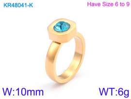 Stainless Steel Stone&Crystal Ring