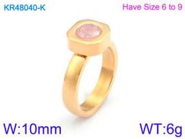 Stainless Steel Stone&Crystal Ring