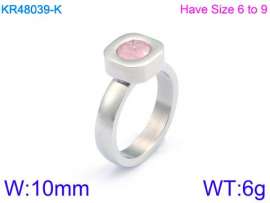 Stainless Steel Stone&Crystal Ring