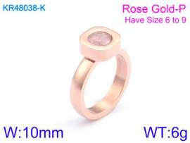 Stainless Steel Stone&Crystal Ring