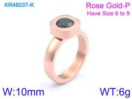 Stainless Steel Stone&Crystal Ring